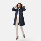 Trench Donna Midi in Misto Lana dal Taglio Elegante