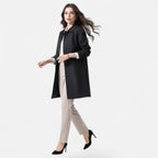 Trench Donna Midi in Misto Lana dal Taglio Elegante