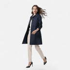 Trench Donna Midi in Misto Lana dal Taglio Elegante