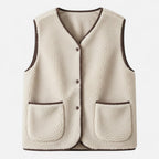 Gilet Donna Morbido in Misto Cashmere con Bottoni