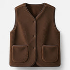 Gilet Donna Morbido in Misto Cashmere con Bottoni