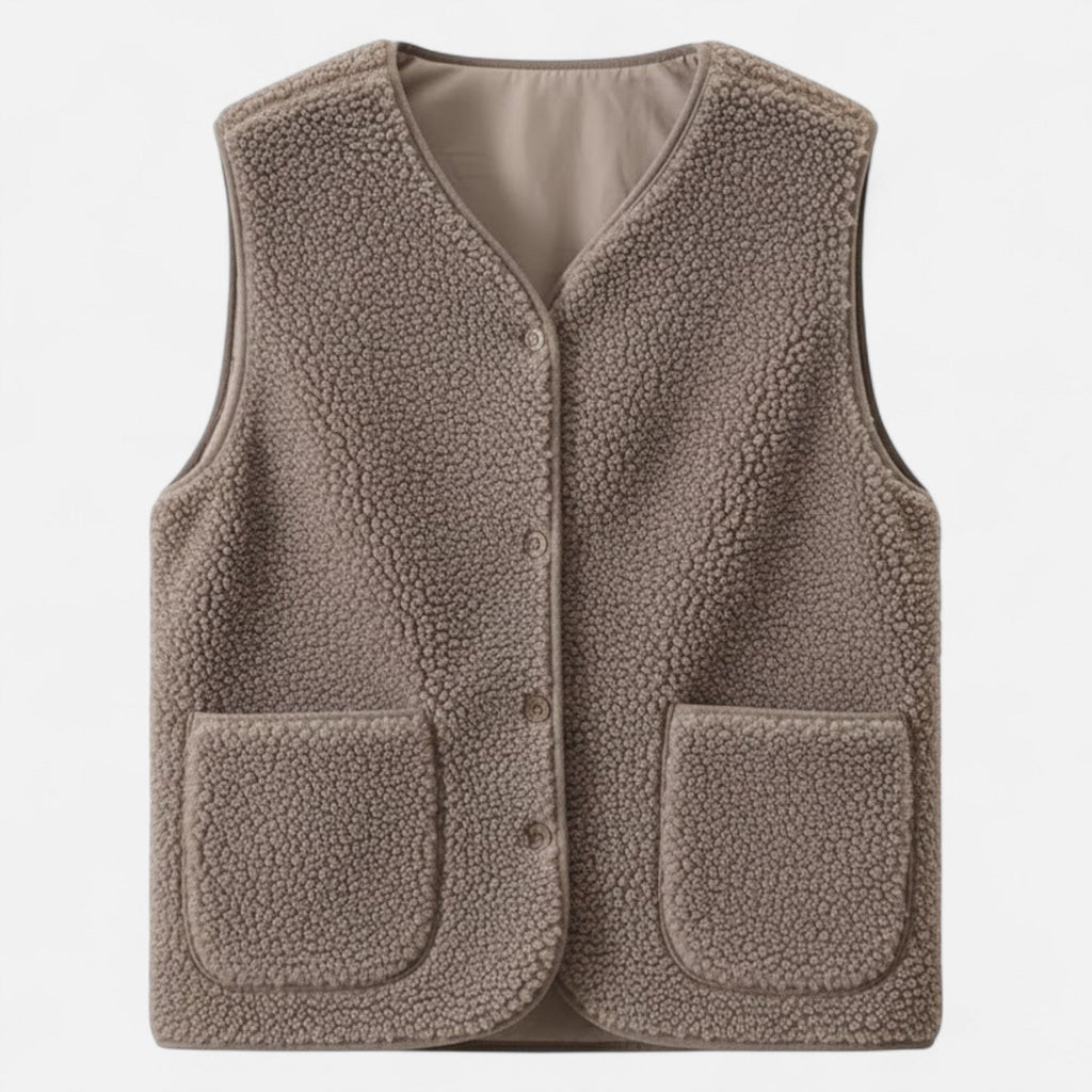 Gilet Donna Morbido in Misto Cashmere con Bottoni