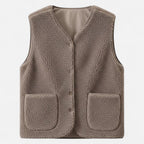 Gilet Donna Morbido in Misto Cashmere con Bottoni
