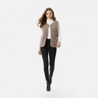 Gilet Donna Morbido in Misto Cashmere con Bottoni