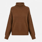 Pull femme Valmonti à col montant en laine mélangée – Élégant tricot épais