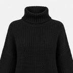 Pull femme Valmonti à col montant en laine mélangée – Élégant tricot épais