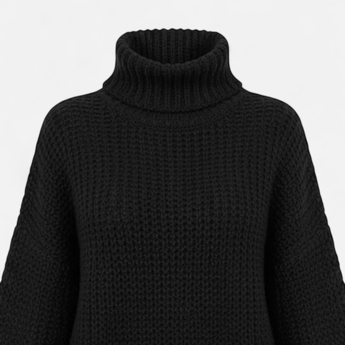 Pull femme Valmonti à col montant en laine mélangée – Élégant tricot épais