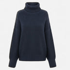 Pull femme Valmonti à col montant en laine mélangée – Élégant tricot épais