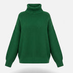 Pull femme Valmonti à col montant en laine mélangée – Élégant tricot épais