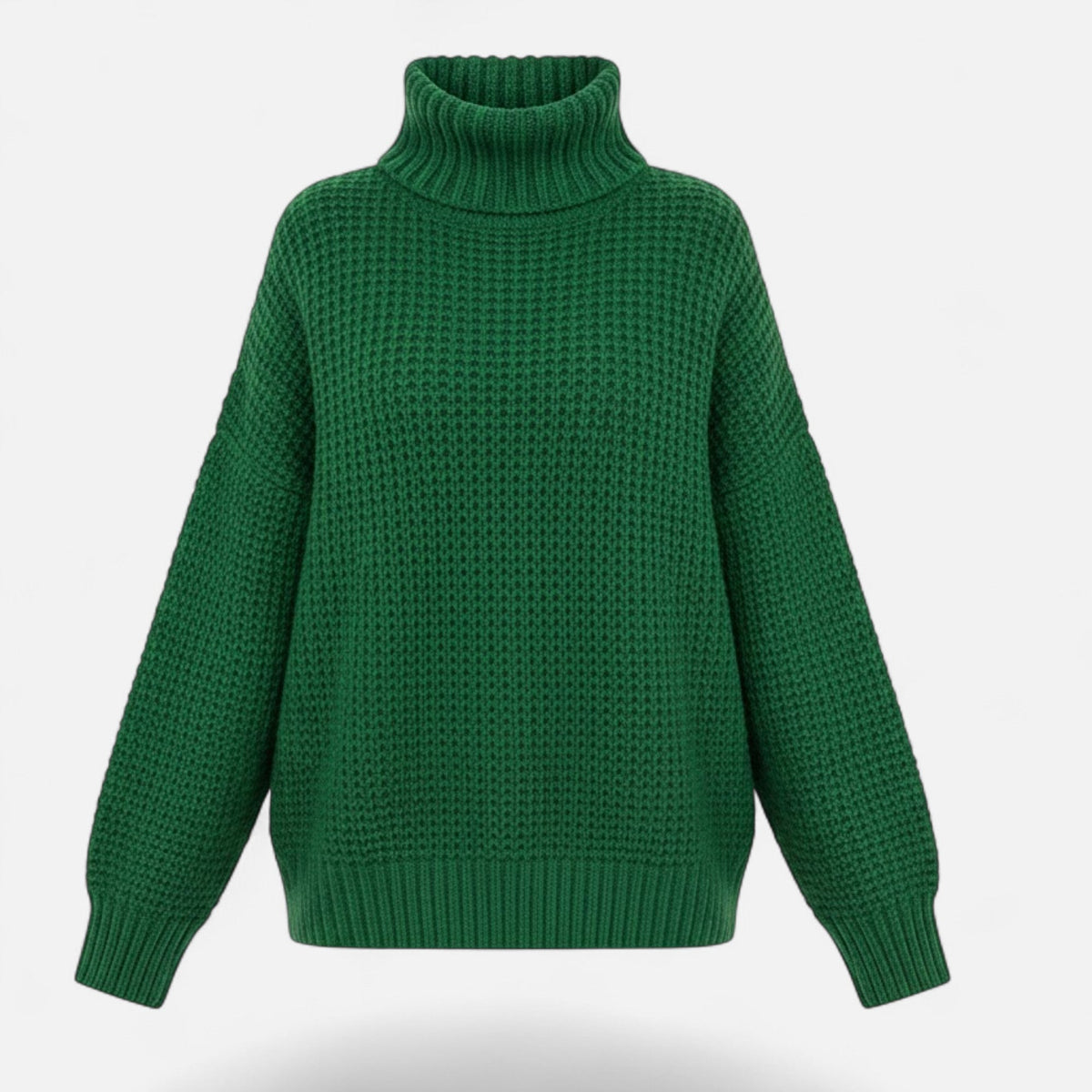 Pull femme Valmonti à col montant en laine mélangée – Élégant tricot épais