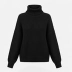 Pull femme Valmonti à col montant en laine mélangée – Élégant tricot épais