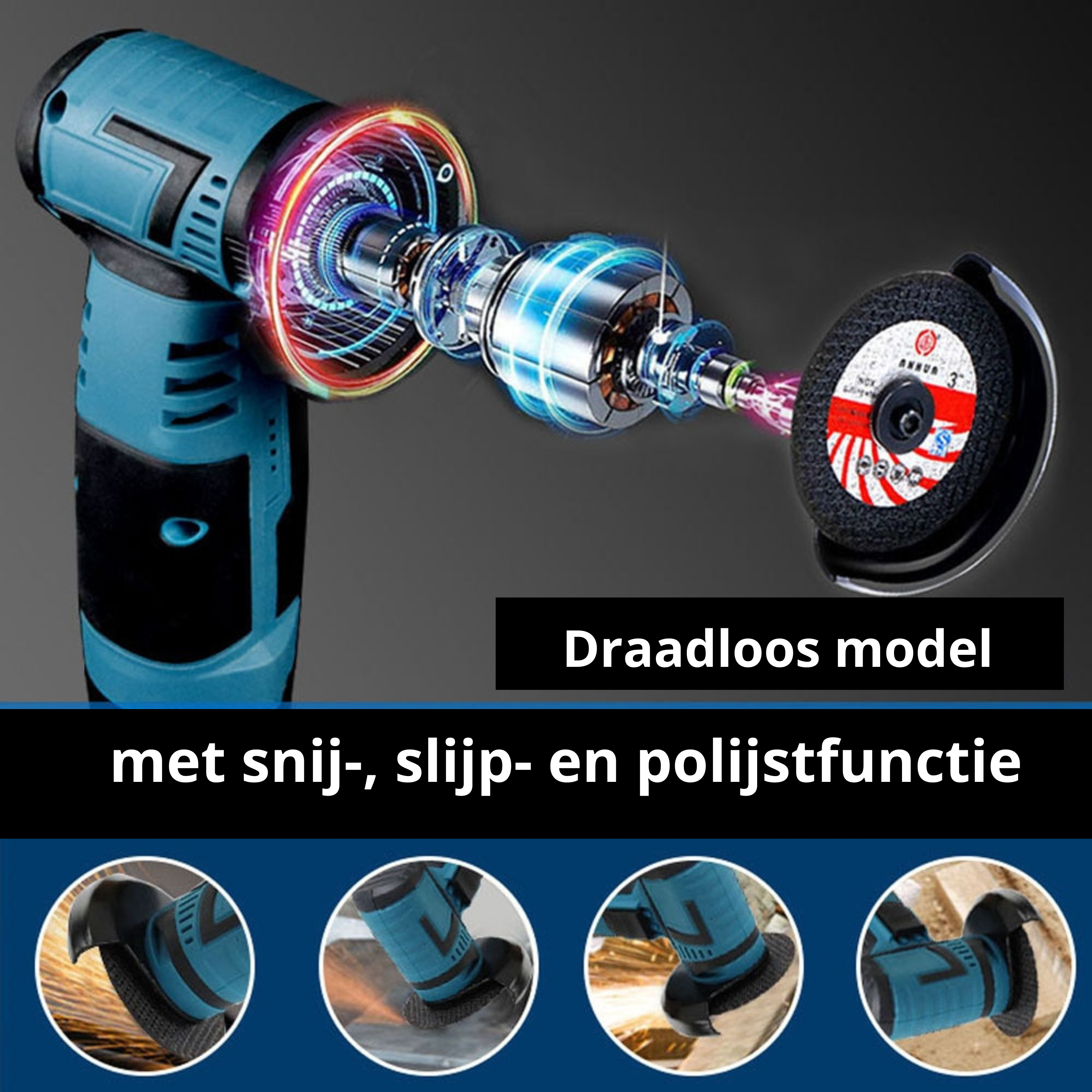 Smerigliatrice Angolare a Batteria ANFINITE 800W