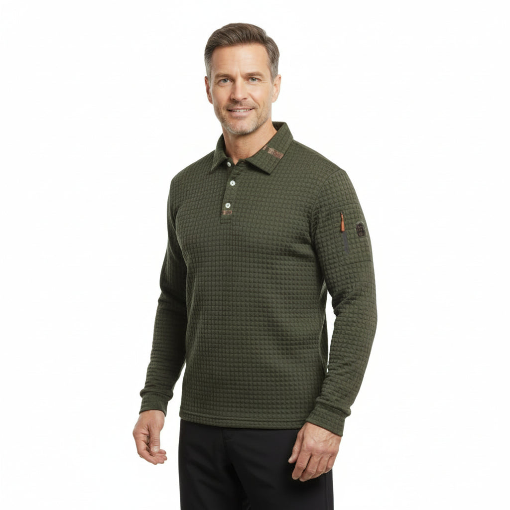 ANFINITE – Taktisk Polo Herre | Lange Ærmer | Hurtigtørrende & Åndbar | Letvægts Performance Trøje