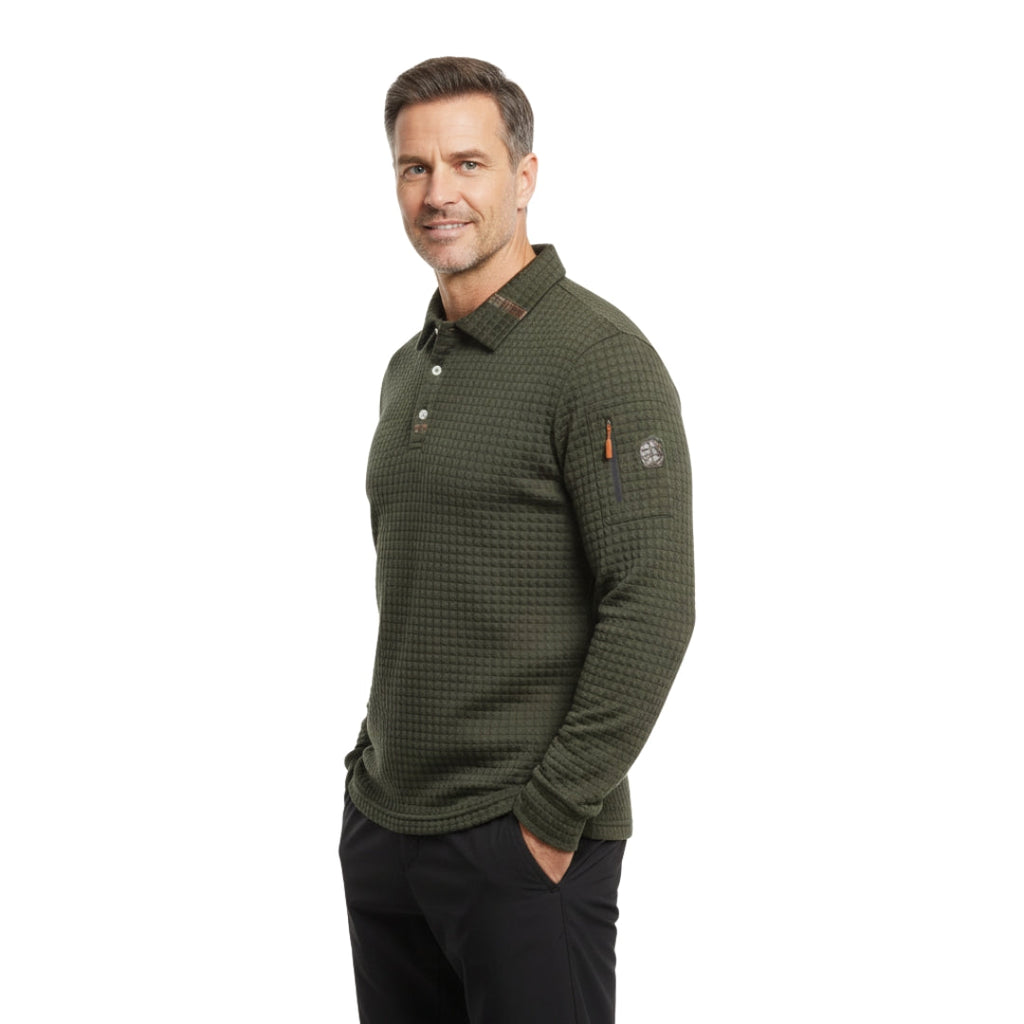 ANFINITE – Polo Tattica Uomo | Maniche Lunghe | Asciugatura Rapida & Traspirante | Maglia Leggera Performance