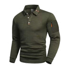 ANFINITE – Taktisk Polo Herre | Lange Ærmer | Hurtigtørrende & Åndbar | Letvægts Performance Trøje