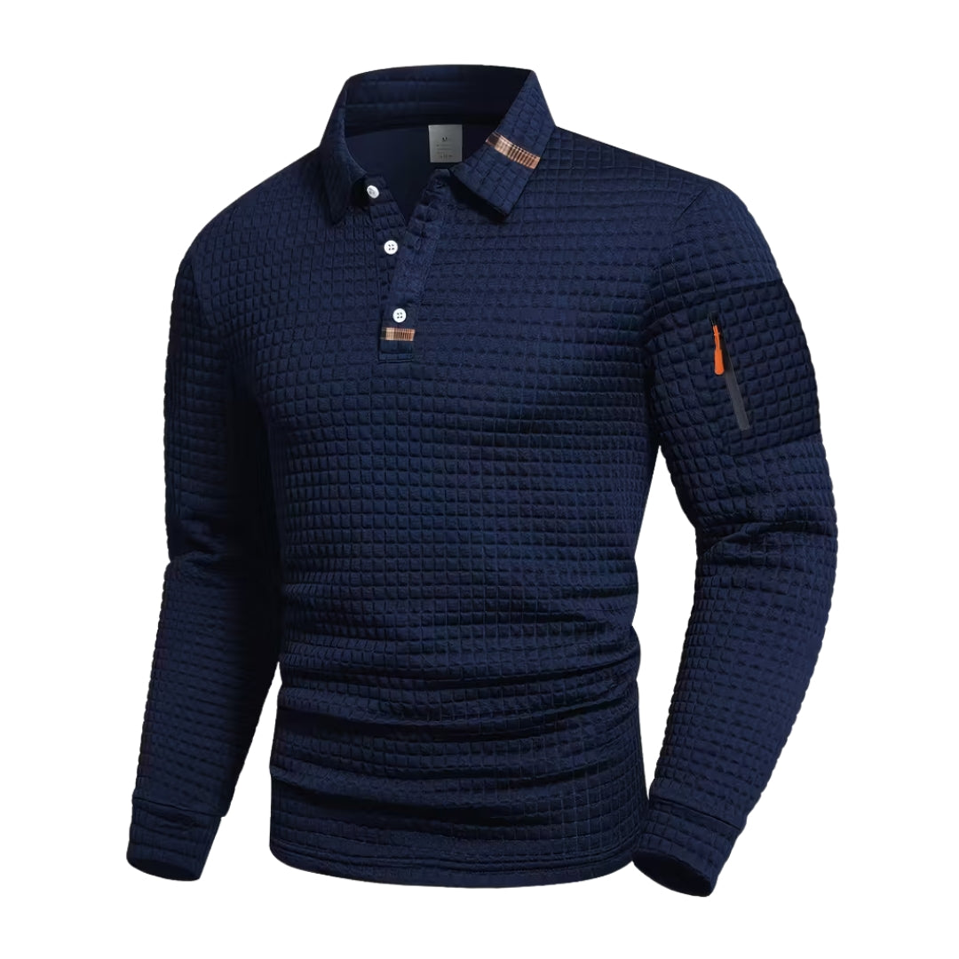 ANFINITE – Taktisk Polo Herre | Lange Ærmer | Hurtigtørrende & Åndbar | Letvægts Performance Trøje