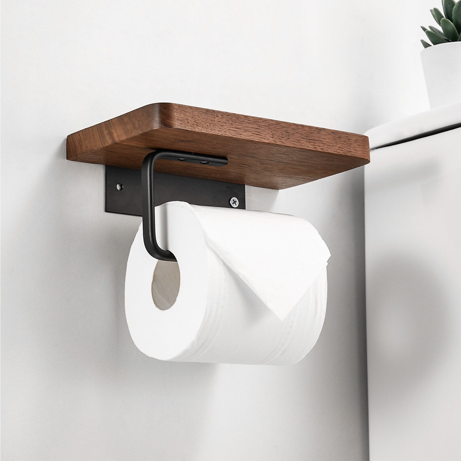 Porta Carta Igienica in Legno | Elegante & Funzionale