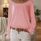 Maglione Donna Leggero con Scollo a Barca e Fit Morbido