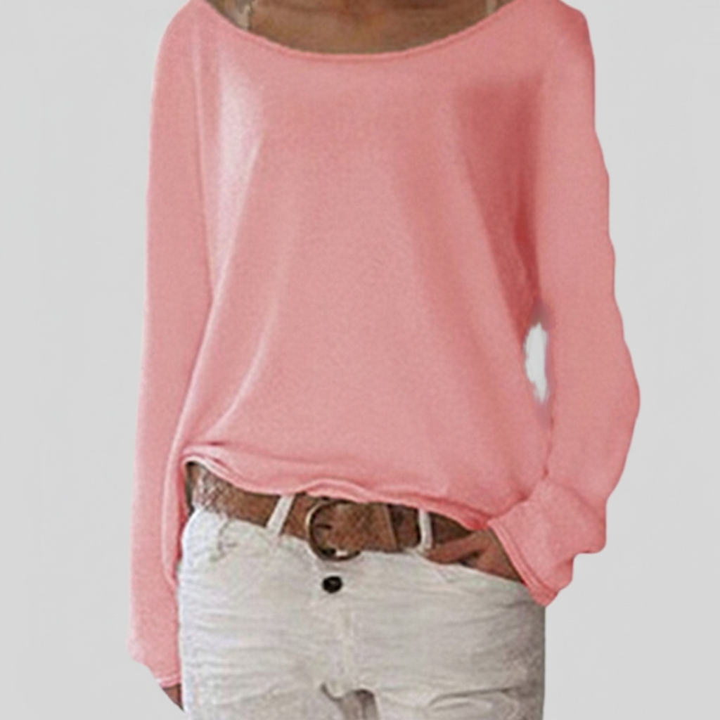 Maglione Donna Leggero con Scollo a Barca e Fit Morbido