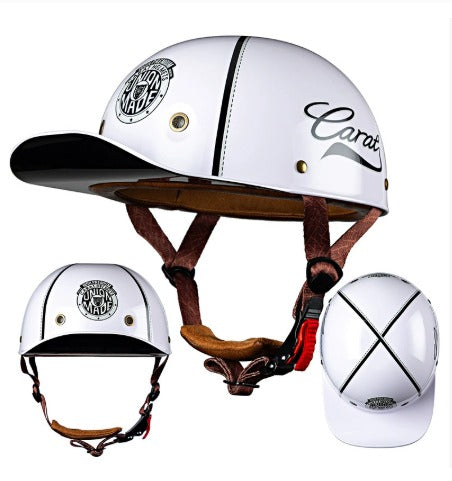 Casco per Moto Certificato DOT & ECE – Guscio in ABS Leggero con Rivestimento EPS Anti-Urto | Design Urbano a Profilo Basso & Visiera Protettiva UV