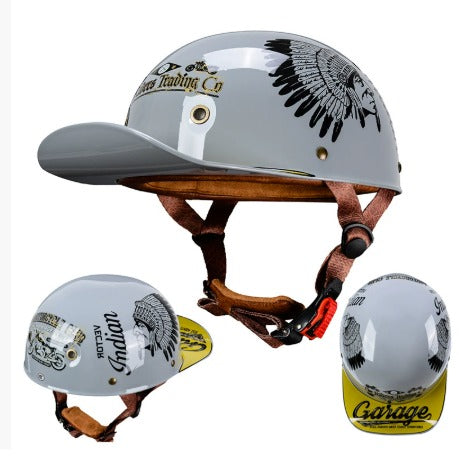 DOT & ECE Certified Motorcycle Helmet – Lightweight ABS Shell with EPS Impact Liner | Low-Profile Urban Design & UV-Protection Visor