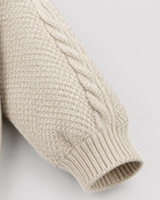 Cardigan Donna in Maglia a Trecce con Bottoni