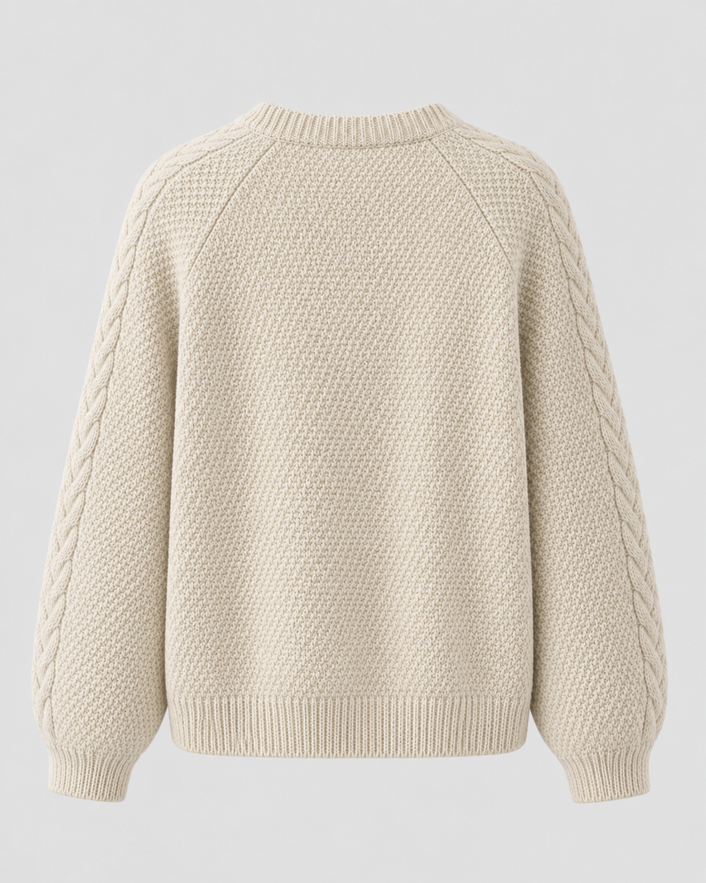 Cardigan Donna in Maglia a Trecce con Bottoni