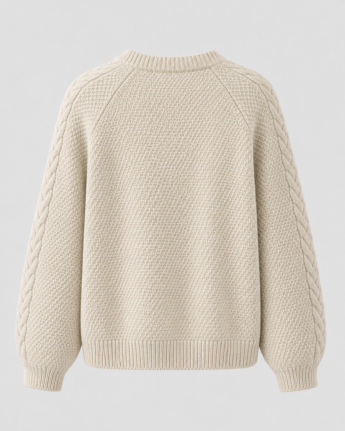 Cardigan Donna in Maglia a Trecce con Bottoni