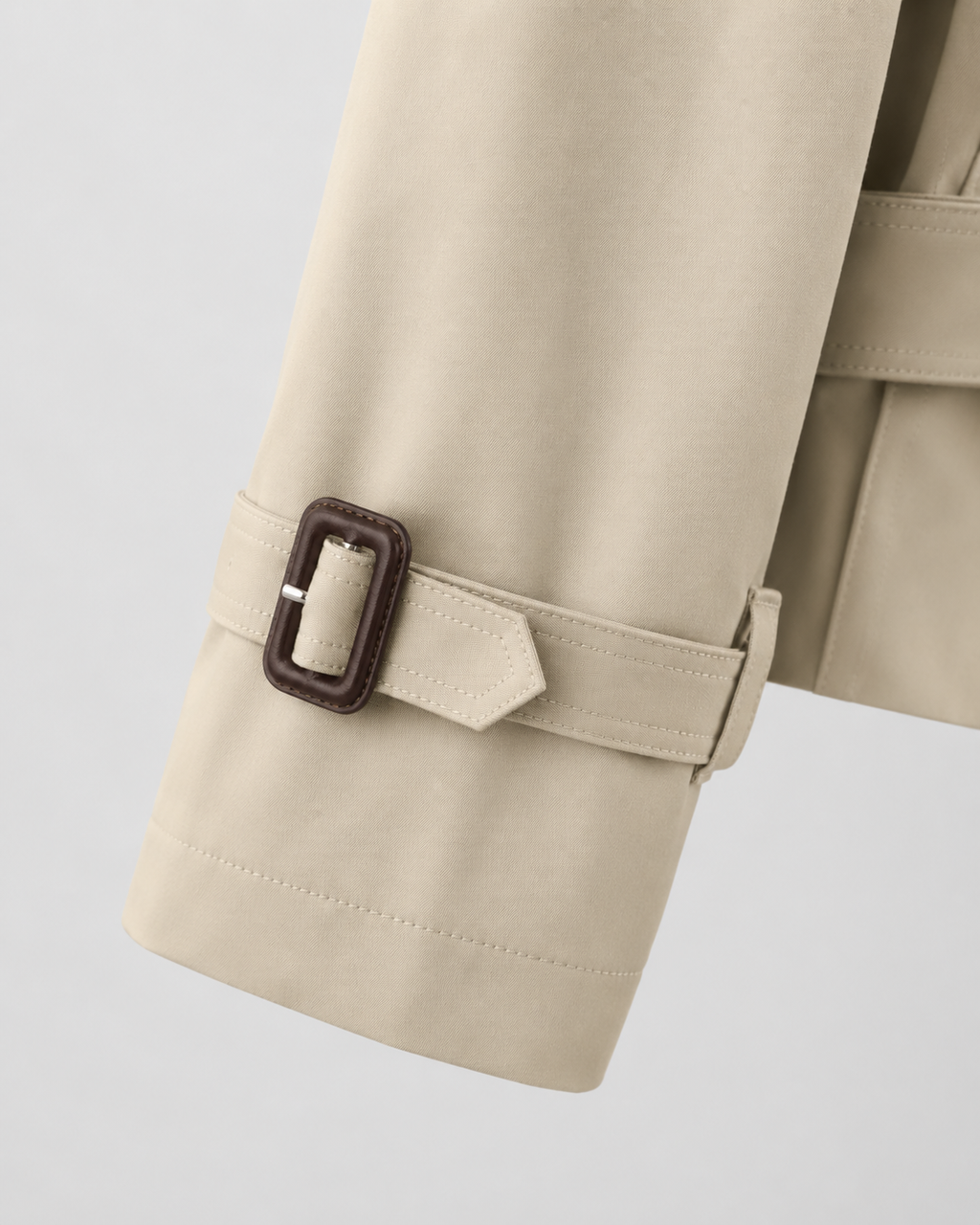 Trench Corto Donna Doppiopetto con Collo Alto