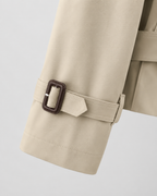 Trench Corto Donna Doppiopetto con Collo Alto