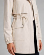 Trench Donna con Cappuccio e Coulisse in Vita