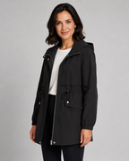 Trench Donna con Cappuccio e Coulisse in Vita