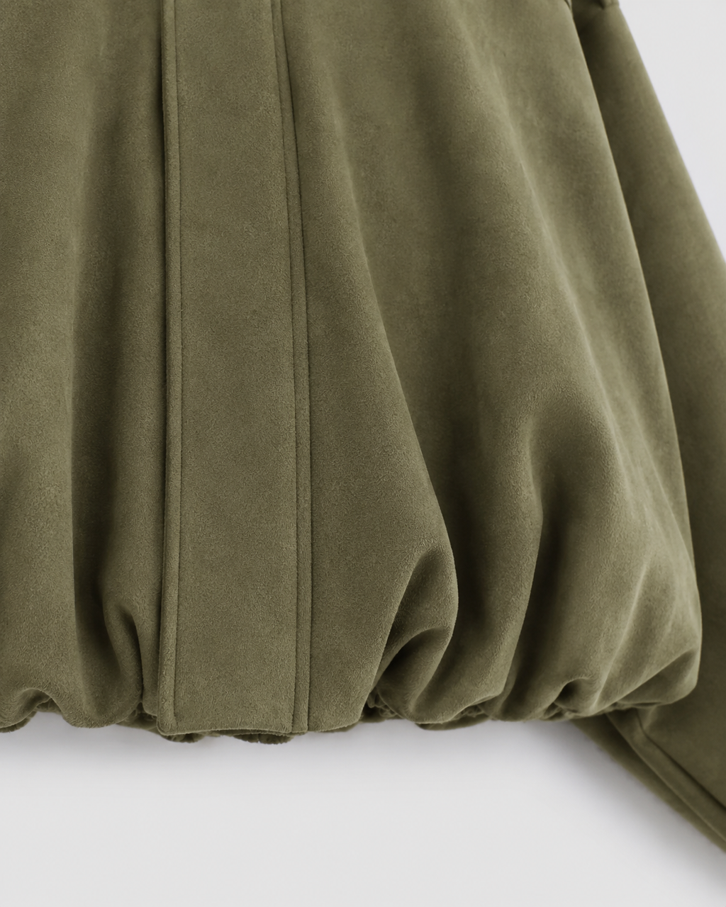 Giacca Corta Donna Effetto Camoscio con Zip