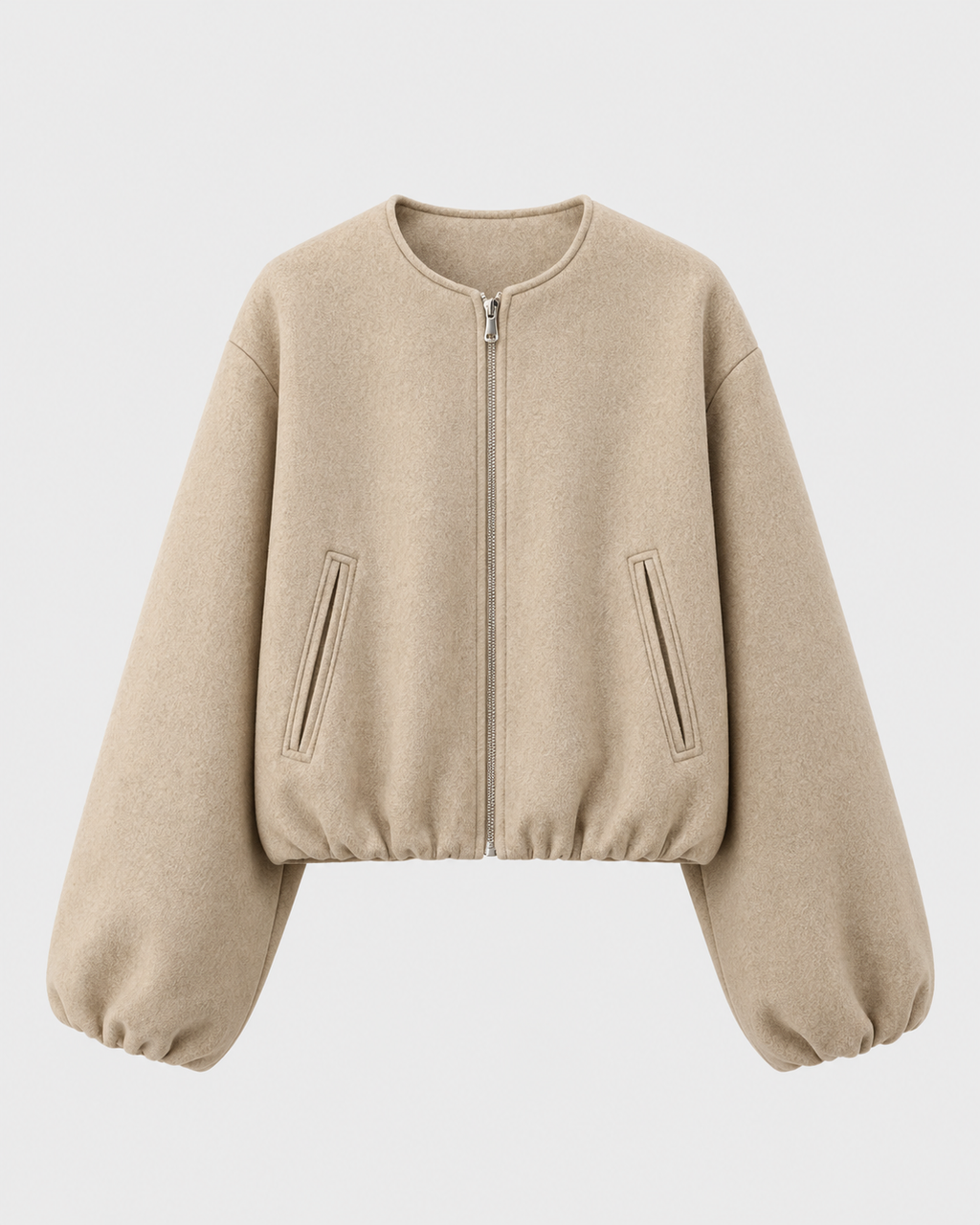 Bomber Corto Donna in Misto Lana