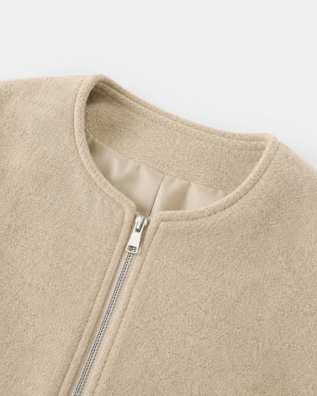 Bomber Corto Donna in Misto Lana