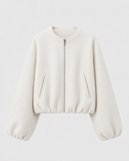 Bomber Corto Donna in Misto Lana