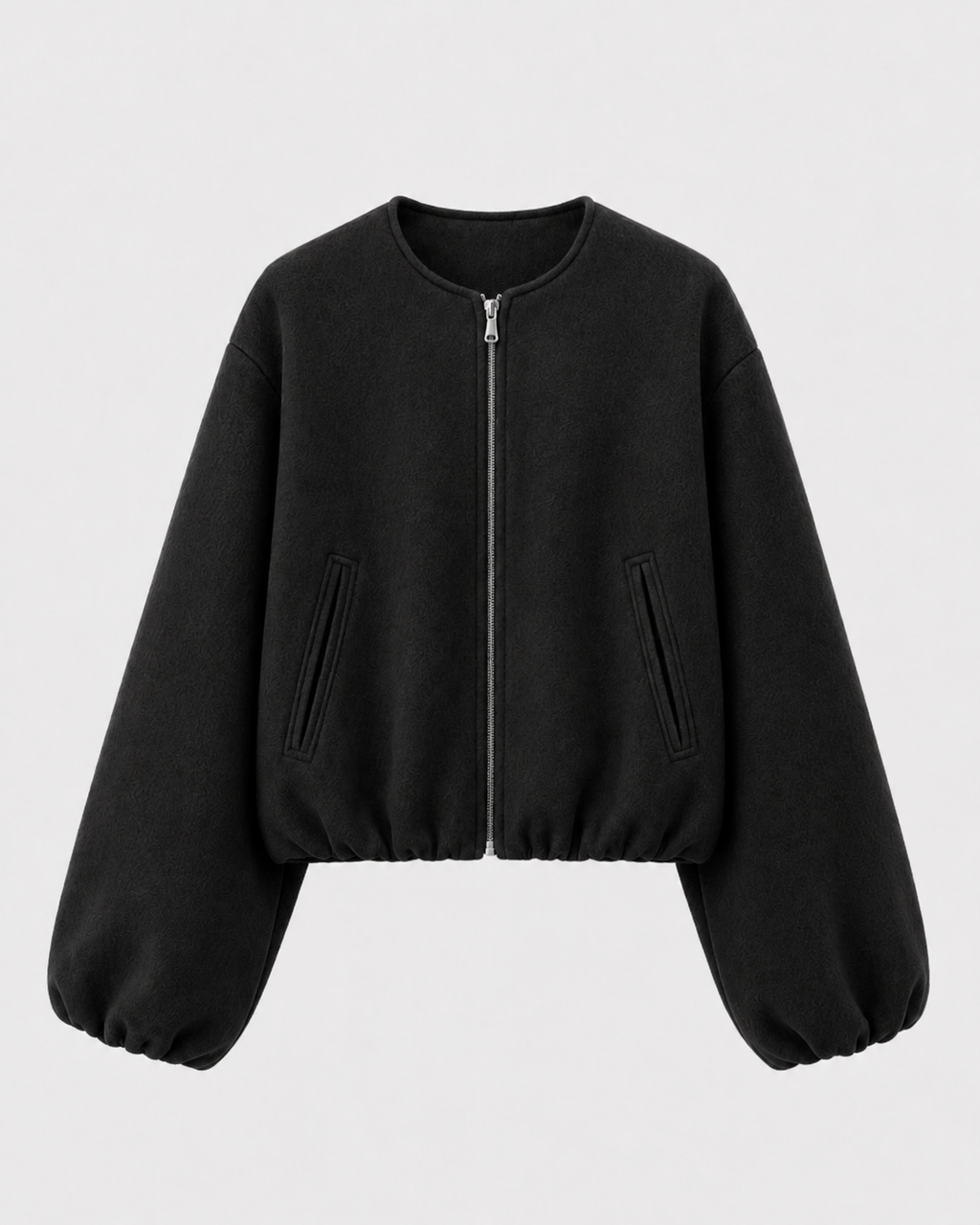Bomber Corto Donna in Misto Lana