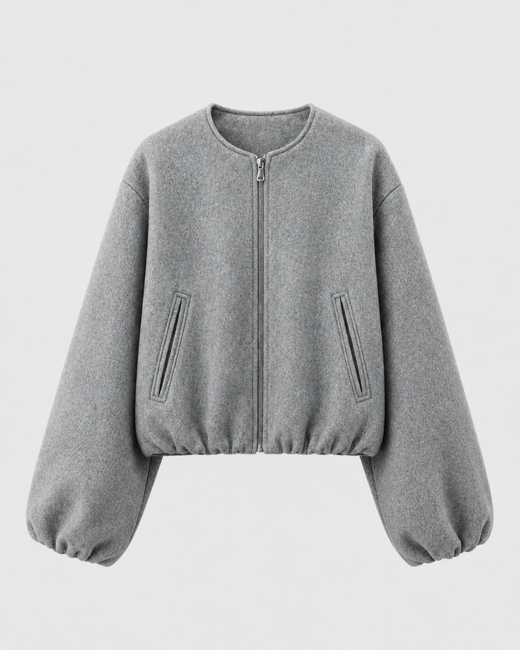 Bomber Corto Donna in Misto Lana
