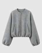 Bomber Corto Donna in Misto Lana