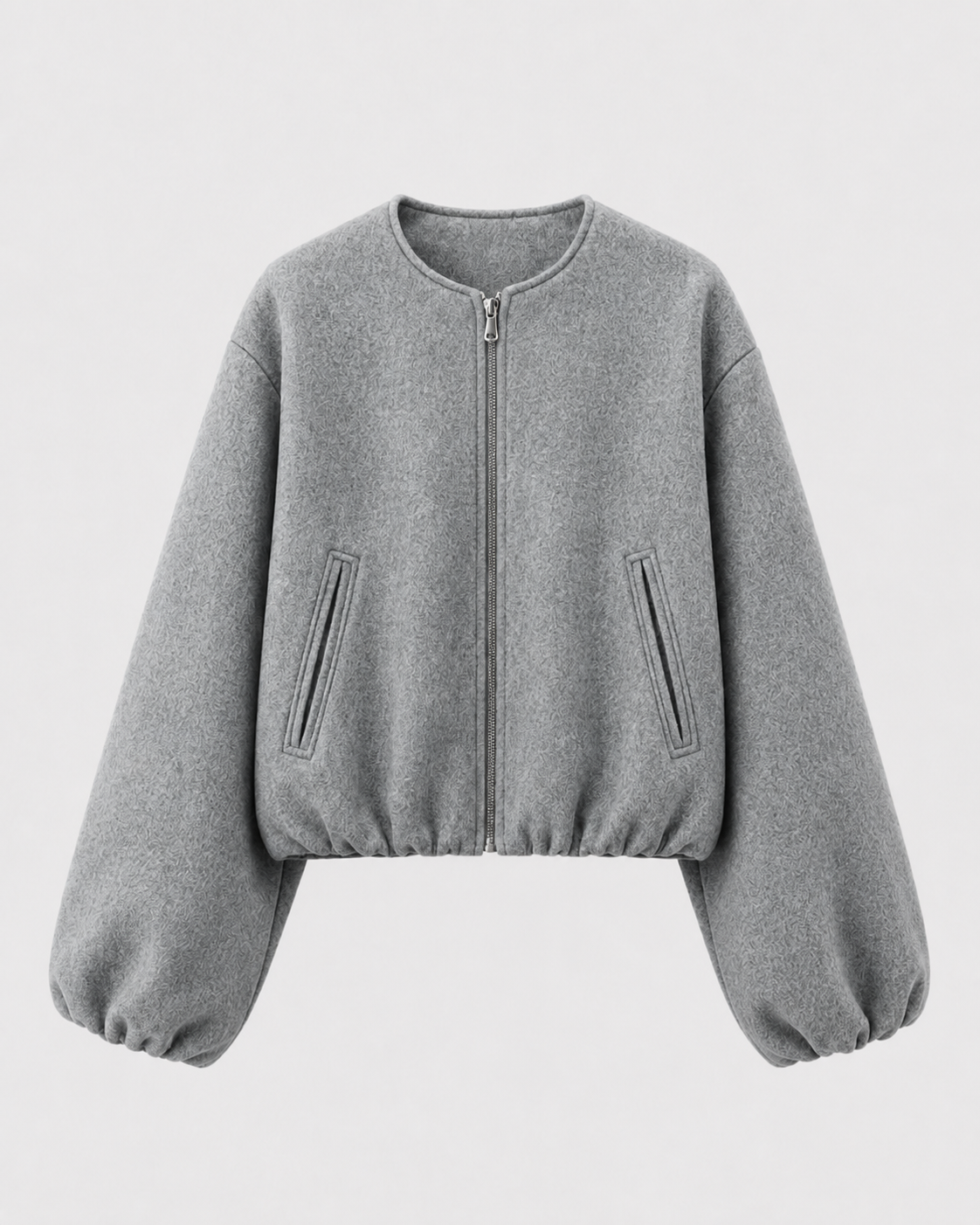Bomber Corto Donna in Misto Lana