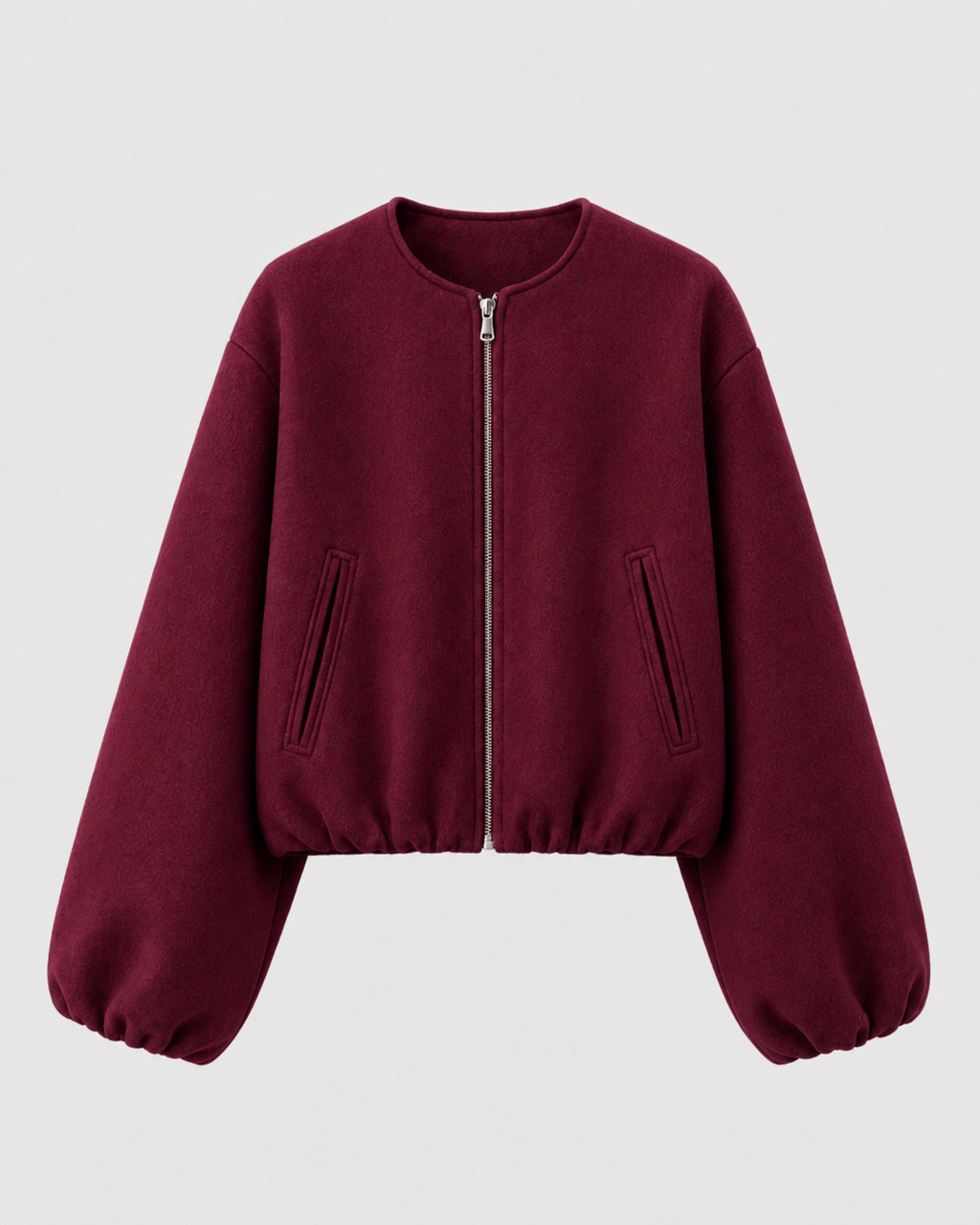 Bomber Corto Donna in Misto Lana