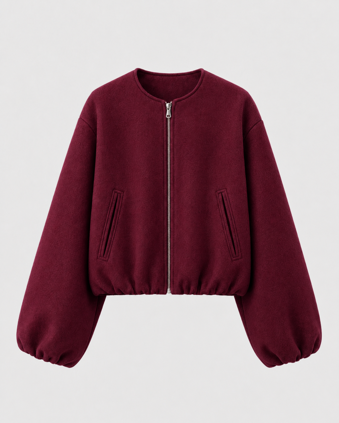 Bomber Corto Donna in Misto Lana