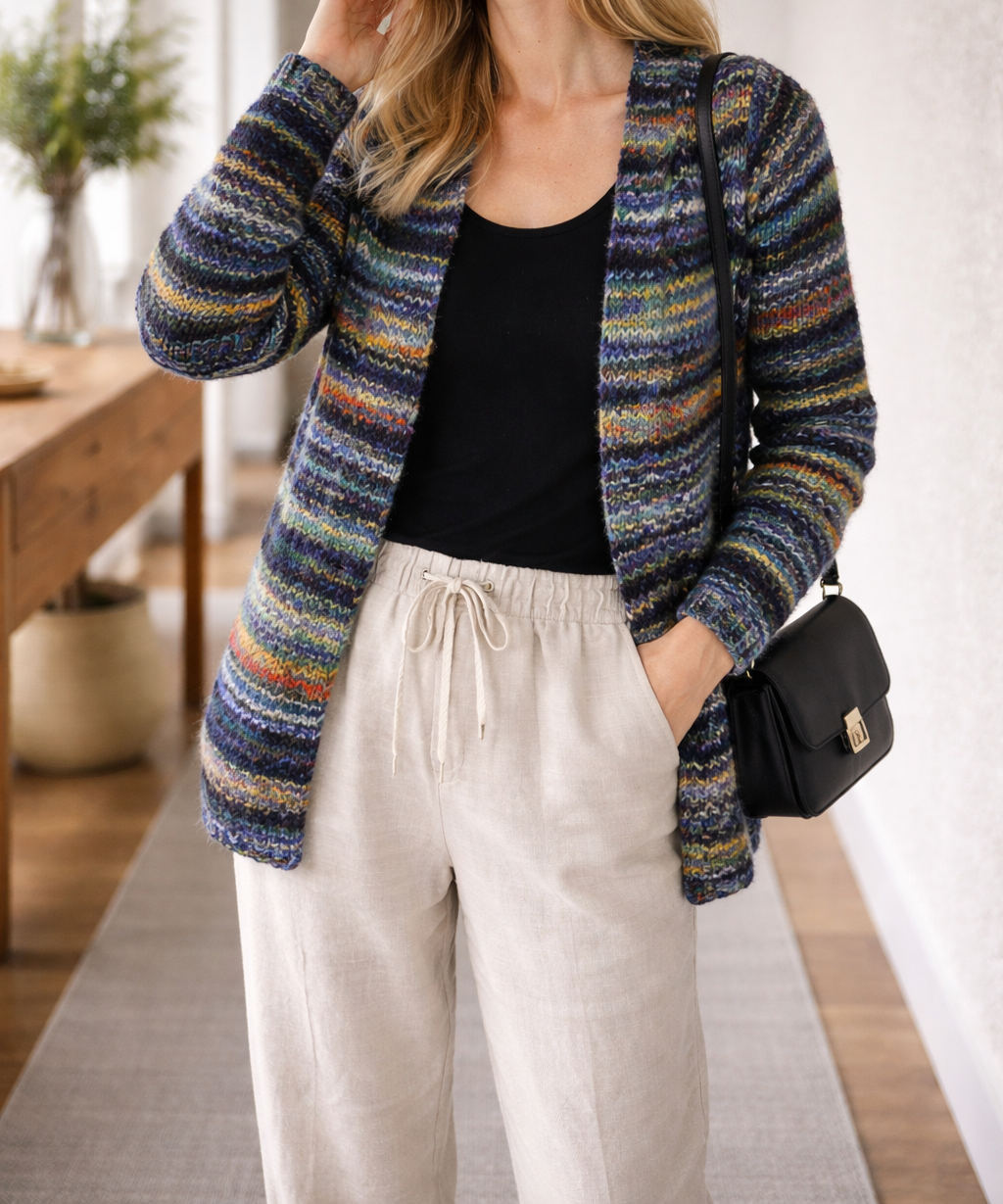 Cardigan Donna a Coste ANFINITE