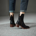 Botines de mujer efecto piel con cremallera lateral