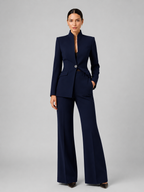 Ensemble pour femme avec blazer et pantalon à jambes larges