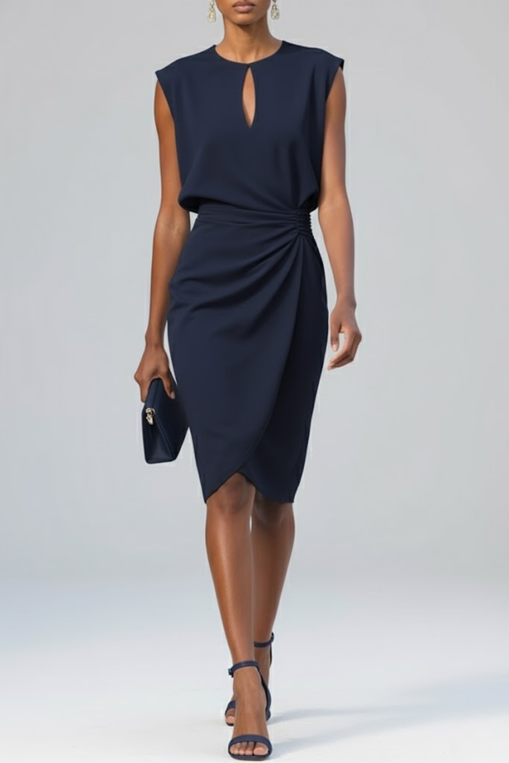 Abito Midi Donna con Scollo Keyhole ANFINITE