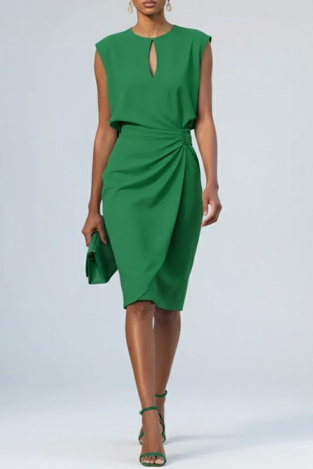 Abito Midi Donna con Scollo Keyhole ANFINITE