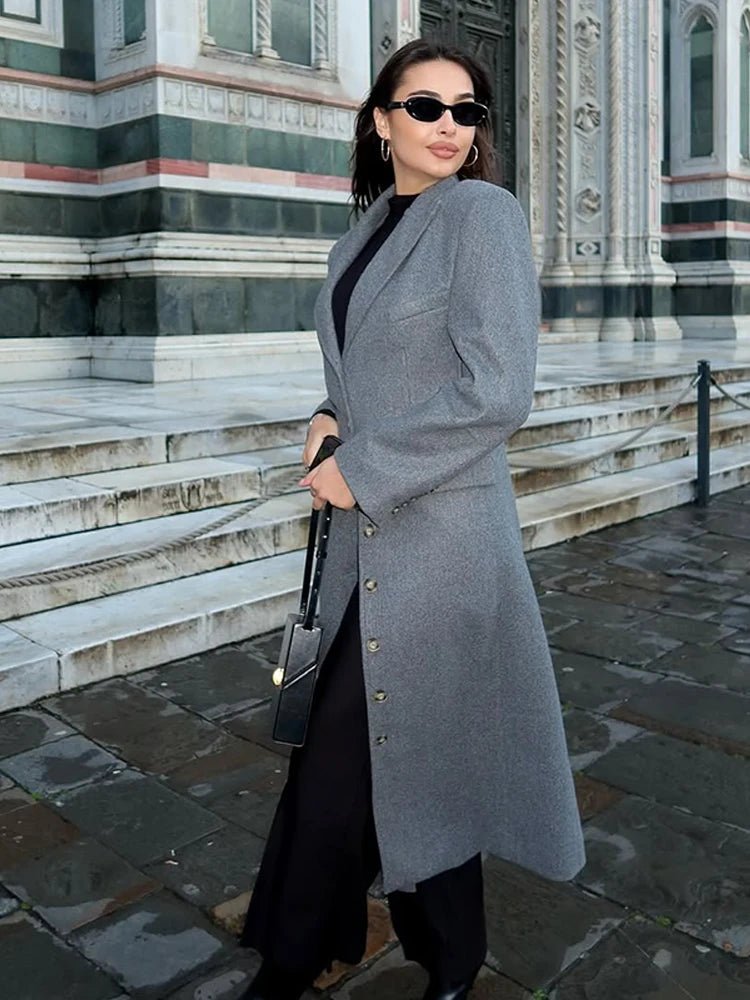 Cappotto Lungo Donna con Vita Sagomata