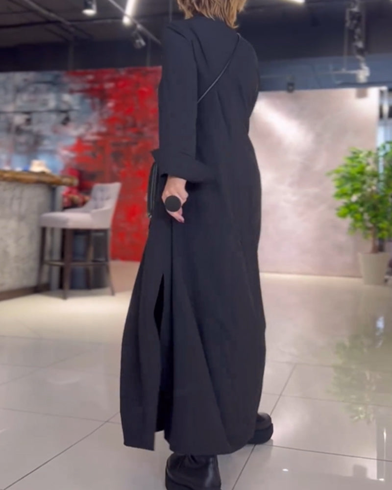 Vestito Lang Silhouette Larga Fessura Eleganza