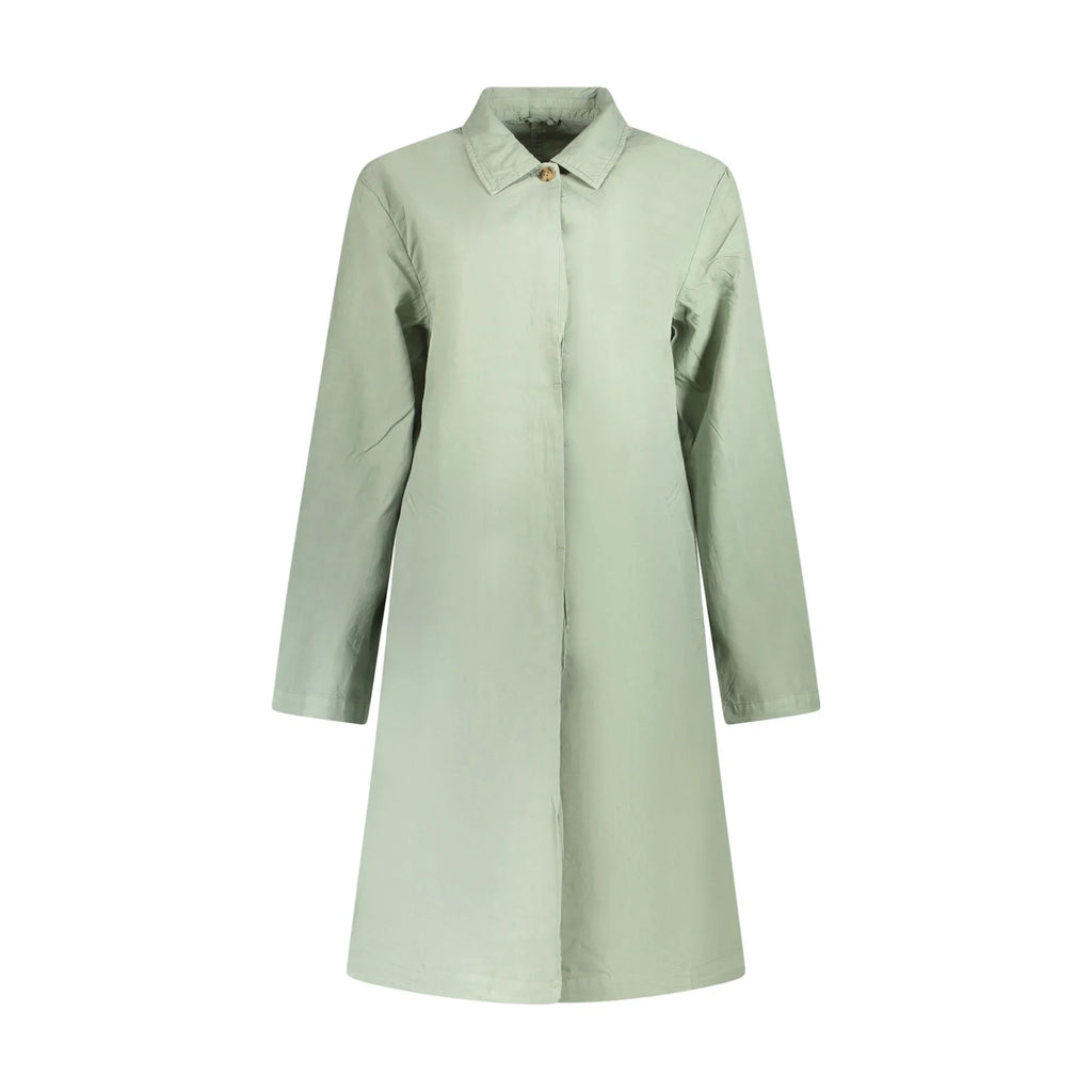 Trench Donna Verde con Bottoni